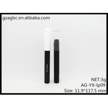 Nouvelle arrivée plastique rond Tube de rouge à lèvres/Lipsitick Pen AG-YX-lp09, coupe taille 6,7 mm, AGPM empaquetage cosmétique, couleurs/Logo personnalisé